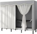 TIST Foldable Wardrobe Steel Storage Wardrobe Portable Wardrobe for Hanging Clothes 110cm/ 160cm/ 215cm Large Wardrobe(Light 