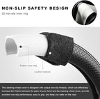 Car Steering Wheel Cover, 15 Inch Anti-Slip Breathable Leather Auto Steering Wheel Protector, Full Surround Soft Steering Whe