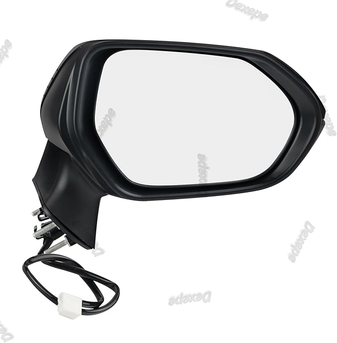 Passenger Side Mirror Assembly Compatible with Toyota Corolla 2020-2025 Non-heated Power Adjustable Glass Replace 8791012F60, TO1321391, 8791002916, 8791002928 Black (3Pin Right)