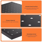 INCLY 4 Pack Peg Board, 12"x24" Upgrade Heavy Duty Metal Pegboard Panels, Black Pegboard Wall Organizer, Peg Board Panels for