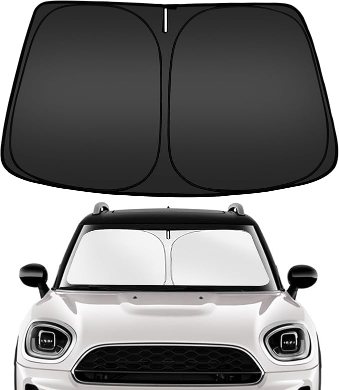 ARISMOTOR Windshield Sun Shade for Mini Countryman Cooper F60 2017-2024 2025 2026, Custom Fit Foldable Front Window Sunshade Sun Visor Protector, Block UV Rays Keep Your Car Cooler