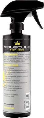 Molecule Rain Repel Glass Cleaner | Water Beading Spray for Windshields, Helmets, and Goggles | Boosts Wet Weather Visibility
