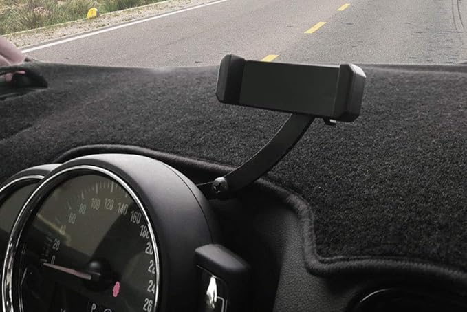 iJDMTOY Behind Tachometer Mount Smart Phone GPS Mounting Holder Kit Compatible with Mini Cooper Gen2 R55 R56 R60 R61 (360-Degree Rotatable)