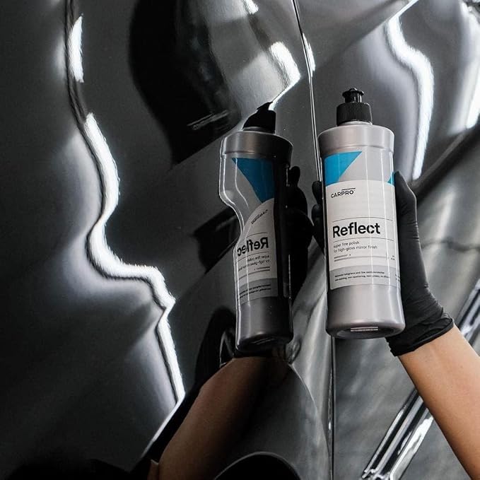 CARPRO Reflect High Gloss Finishing Polish - Reflective & Glossy Finish Without Durable Fillers, Silicones, Waxes, Polymers, or Teflon - Body Shop Safe, No Dusting. Rotary & Dual Action - 250ml (8oz)