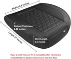 Black Panther Luxury Faux Leather Car Seat Cover Front Bottom Seat Cushion Cover, Anti-Slip and Wrap Around The Bottom, Fits 