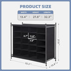STORAGE MANIAC Stackable Shoe Cubby Organizer, Free Standing Shoe Cube Rack for Entryway, Bedroom, Apartment, Closet, 20-Cube