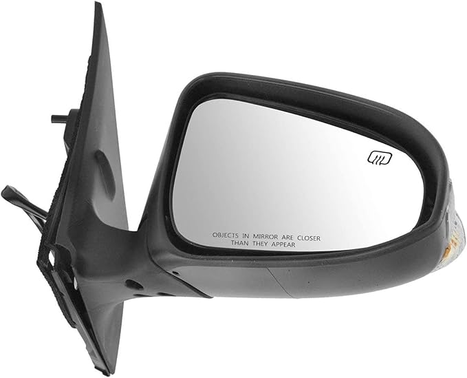 TRQ 2 Piece Driver and Passenger Side Mirror Assembly Set Electric Adjustment Heated No Memory Black Compatible with 2014-201
