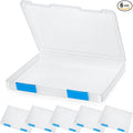 PerKoop 6 Pcs Clear Paper Storage Box A4 Plastic File Box Document Paper Organizer Storage Board Game Project Cases Container