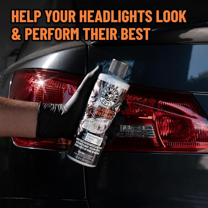 Chemical Guys Headlight Restore and Protect - Cleans, Restores Clarity, and Protects Headlights from Future Fading, Safe for Trucks, SUVs, Motorcycles, RVs & More - 16 oz