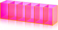 Jetec Acrylic Pen Holder 6 Compartments Makeup Brush Stationery Organizer Pencil Holder for Desk Accessories, Cosmetic Brushe