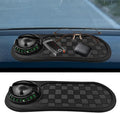 Multifunction Car Anti-Slip Mat, Universal Rotatable Auto Dashboard Phone Holder Accessory with Temporary Parking Number, Car