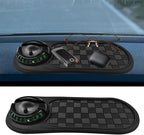 Multifunction Car Anti-Slip Mat, Universal Rotatable Auto Dashboard Phone Holder Accessory with Temporary Parking Number, Car