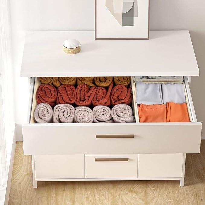 Criusia Drawer Organizer Clothes, 24 Pack Dresser Organizer Bins for Nursery Bedroom, Closet Organization and Storage Divider