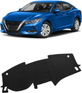 FIILINES Dash Cover for Nissan Sentra 2020-2025(S/SV/SR), Dashboard Mat Cover Sunshade Nonslip Mesh Protector No Glare Black