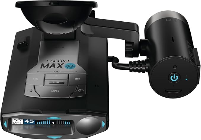 Escort MAX 360c MKII Radar and Laser Detector & Escort M2 Smart Dash Cam Bundle - 1080P Full HD Video, Extreme Range, False-A