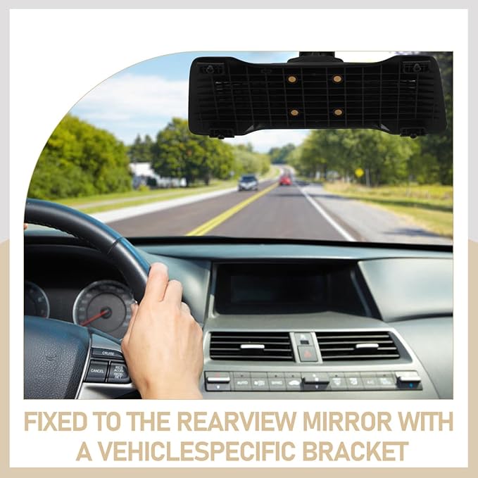 HOMSFOU Rearview Mirror Dash Cam Mount Bracket with Adjustable Back Plate for Driving Recorder Universal Fit for Most Cars Suvs Trucks 6.89X4.53X2.75 Inches