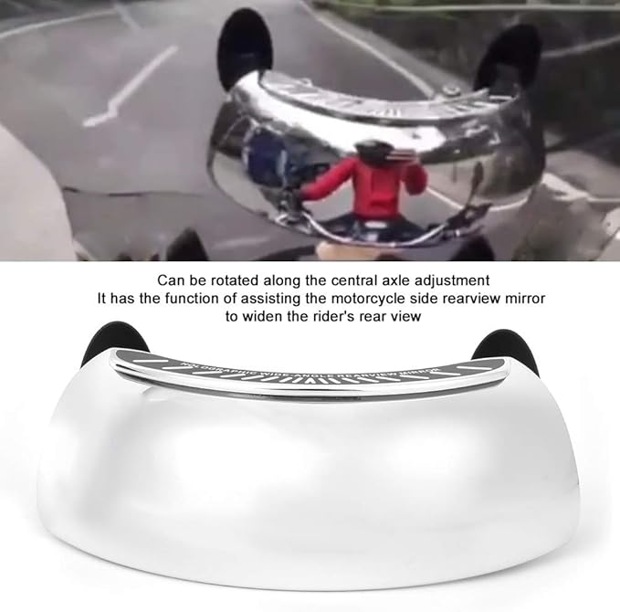 Motorcycle Blind Spot Rear Mirror Motorcycle Wide Angle Rear View Mirror 180° 180 Degree Motorcycle Safety Mirror For Motorcycle Windshield