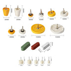 Polishing Wheel for Drill Kits, 10pcs Buffing Wheels, 5pcs Felt Wheels and 3pcs Compound, Different Size and Density Polisher Wheels for Metal, Jewelry, Car, Aluminum, DIY Buffing & Finishing