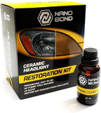 Nano Bond Ceramic Headlight Restoration Kit - No Power Tools Needed, Self-Leveling Headlight Clear Coat, 3 Easy Steps, Remove