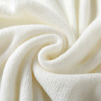 Homiest Decorative Knitted Throw Blanket with Fringe Soft & Cozy Tassel Blanket for Couch Sofa Bed- 50 x 60 (50" x 60", Ivory