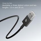 Beats USB-A to USB-C Woven Cable Fast Charging Durable and Tangle-Free Design Compatible Charger for Apple & Android Devices 