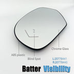 Right Passenger Side Replacement Mirror Glass compatible with 2009-2014 Cadillac Escalade,GMC,2009-2014 Chevrolet Suburban,2009-2014 GMC Yukon, Blind Spot Detection, w/o Auto Dimming