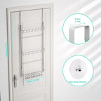 HapiRm Over Door Hat Rack - 3 Tier Wall Mounted Hat Organizer with 16 Hooks and 10 Movable Clips, Cap Hanger Storage up to 26