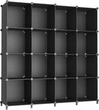 AWTATOS Cube Storage Organizer, 16 Cube Closet Organizer, Stackable Storage Cube Shelves, DIY Portable Closet Clothes Organiz