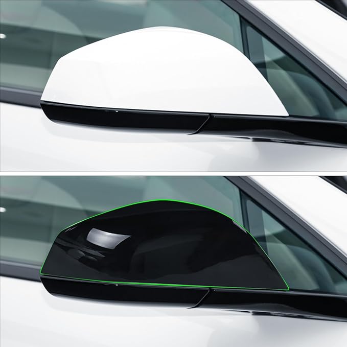 Side Mirror Cover for Tesla Car Exterior Accessories ABS Plastic Outside Cap (Pack of 2)(Model S 2016-2020 Gloss Black)