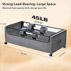 4-Packs Under Bed Storage with Wheels, Under The Bed Storage Drawers On Wheels, Rolling Underbed Drawers, Lockable, Heavy Dut