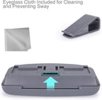 MOSISO Car Visor Sunglasses Case, Universal Automotive ABS Eyeglasses Holder Protective Box Clip Eyewear Hard Shell Storage Organizer with Magnetic Closure and Double Card Clamp, Space Gray