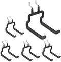 LIGHT DUST Utility Heavy Duty Pegboard Hooks - 5Pack Peg Board Accessories for Hanging Tools Fit 1/8" 1/4" Peg Holes - Pegboa