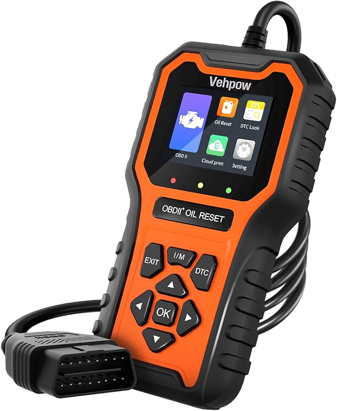 OBD2 Scanner, Code Reader OBDII Scan Tool for Check Engine Light/Oil Light Reset, Fast and Accurate Fault Diagnostic Scan Tool