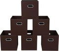 Fabric storage bins Cubes, Fabric Cube Organizer with Handle, Foldable Cube Bins for Cloth or Accessary Storage, 11x11x11, Se