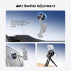 NEEWER Electric Suction Cup Mount with 1/4" Screw Holes for Phone Holder/Action Camera Adapter Compatible with iPhone GoPro DJI Insta360, Quick Release for POV Car Windshield Video Recording, CA164