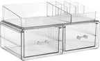 ZHIAI stackable storage drawer, cosmetic acrylic storage box, cosmetics and beauty product storage organizer, suitable for ma