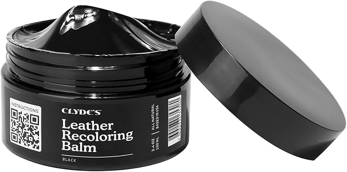 Clyde's™ Recoloring Balm | Non-Toxic Material Dye & Restorer for Furniture, Car Seats, & More | 23 Colors (Black, 100ML)
