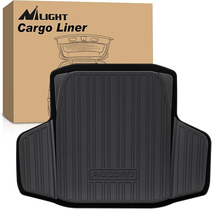 Nilight Cargo Mats for Honda Accord Sedan (Include Hybrid) 2023 2024 2025,All Weather Protection Heavy Duty Cargo Liners