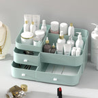 MIUOPUR Makeup Organizer for Vanity, Large Capacity Desk Organizer with Drawers for Cosmetics, Lipsticks, Jewelry, Nail Care,