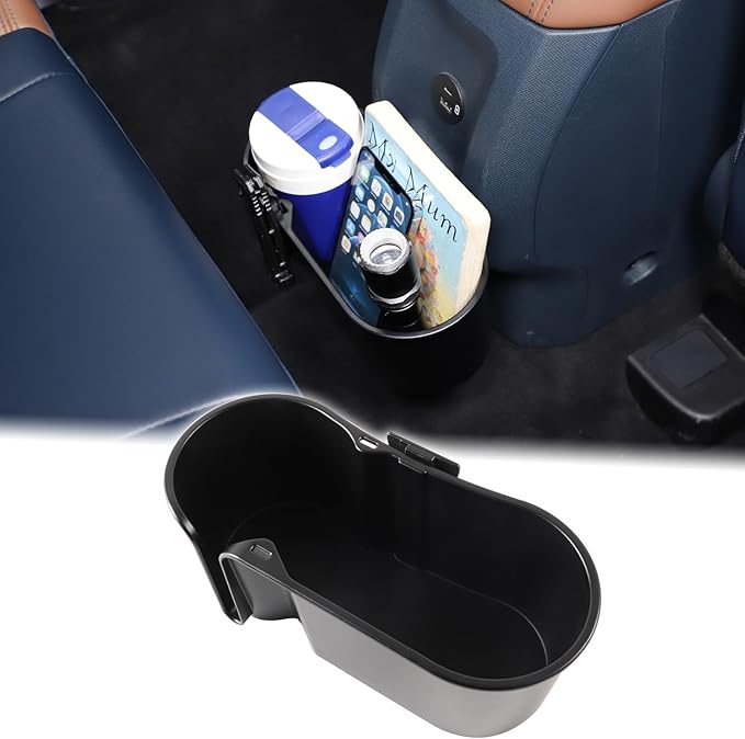 Car Rear Cup Holder Expander Organizer Tray Compatible with Ford Maverick 2022-2024 Car Seat Rear Dual Cup Holders Insert Expander Car Drink Water Bottle Holder Removable FITS Slot ABS Accessories