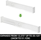 mDesign Expandable Dresser Drawer Divider with Foam Ends, Drawer Divider Locks in Place, Separators for Clothing and Accessor