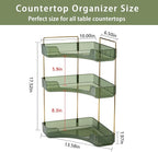shuang qing 3-Tier Corner Bathroom Counter Organizer – Classic Storage Shelf for Makeup, Perfume & Toiletries, Space-Saving C