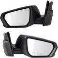 TRQ Driver and Passenger Side Power Heated Mirror Set Textured Black Triple Stripe Style Compatible with 2018 2019 Chevrolet 