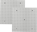 Pegboard Smith 16x16 inch Wall Organizer Pegboard Panels, Gray Metal Pegboard for Tool Storage, Workbench Tools Organization 