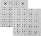 Pegboard Smith 16x16 inch Wall Organizer Pegboard Panels, Gray Metal Pegboard for Tool Storage, Workbench Tools Organization 