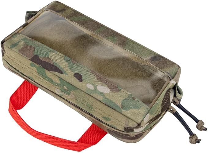 KRYDEX Clear Top Insert Bag with Hook Panel Tactical Packing Cube Travel Organizer Bag (Samll-MC)
