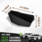 Muslogy Front Door Handle Inserts Box Interior Storage Organizer Compatible with 2024 2025 2026 Toyota Tacoma&2025+ 4Runner Accessories Door Grab Handle Pocket Side Armrest Phone Pocket Organizer 2PCS