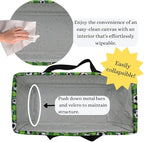 NGIL Extra Large Utility Tote Reusable Grocery Bag Oversized Collapsible for Groceries, Storage, Picnic, Beach (Soccer Goal-Black)