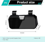 Car Sun Visor Sunglass Box, Car Visor Clip ABS Eyeglasses Storage, Universal Auto Sunvisor Accessories Organizer Box for Most Vehicles, Trucks, SUVs (Black)