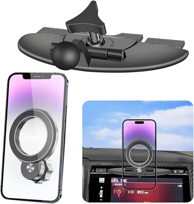 Car CD Slot Magnetic Phone Mount for Honda Civic 2001-2015，Odyssey 2011-2017，Pilot 2003-2022 Auto Interior Accessories Best Cell Cellphone Holder Magnet Stand 【Not Fit Dashboard Without CD Player】